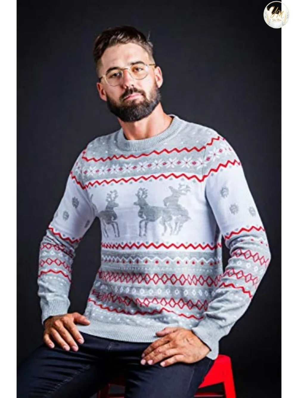 Men's Ugly Christmas Sweater Pullover - Funny Holiday Crewneck